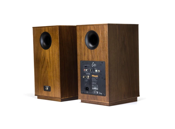 Klipsch SIXES, aktiv høyttaler, Walnut Aktive høyt, Bluetooth, RIAA, Walnut,par 