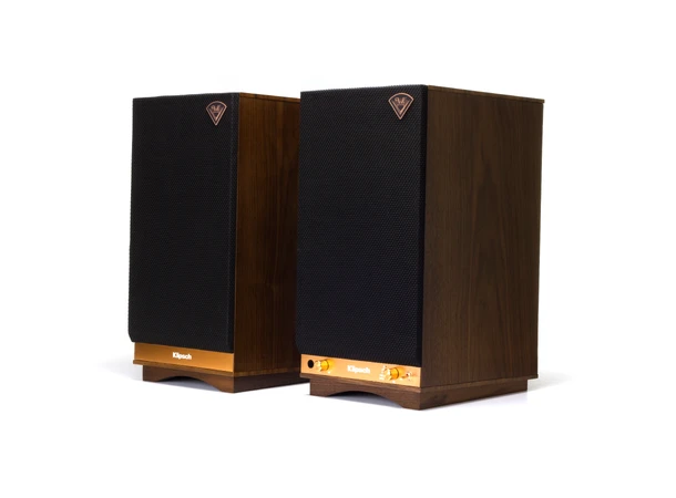 Klipsch SIXES, aktiv høyttaler, Walnut Aktive høyt, Bluetooth, RIAA, Walnut,par 