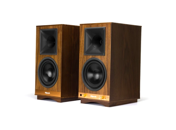 Klipsch SIXES, aktiv høyttaler, Walnut Aktive høyt, Bluetooth, RIAA, Walnut,par 